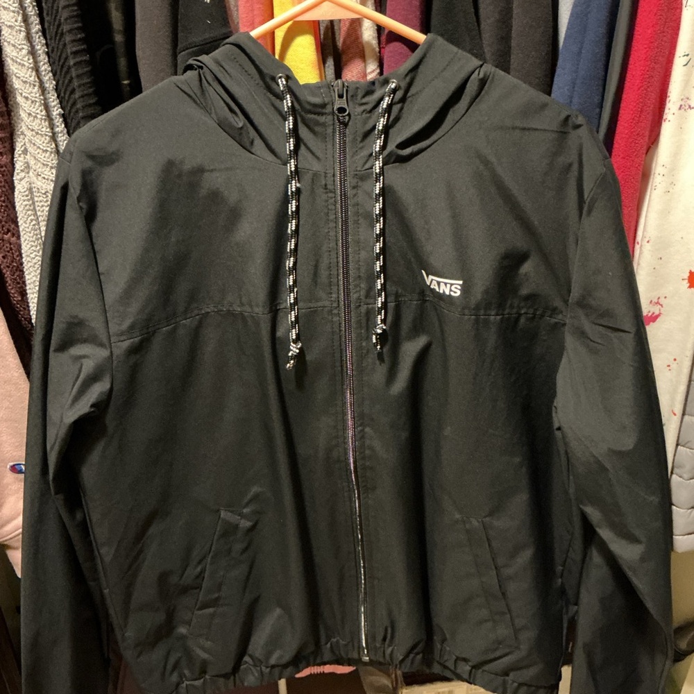 Vans Black Mesh-Lined Windbreaker